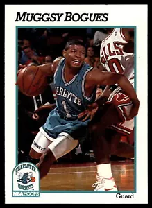 Tarjeta de baloncesto Hoops Muggsy Bogues #18 1991 de los Charlotte Hornets - Imagen 1 de 2