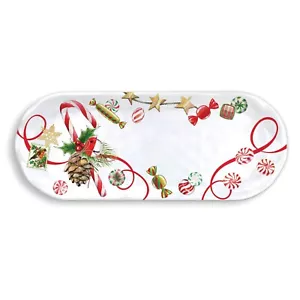 Michel Design Works Peppermint Melamine Serveware Accent Tray - Picture 1 of 4