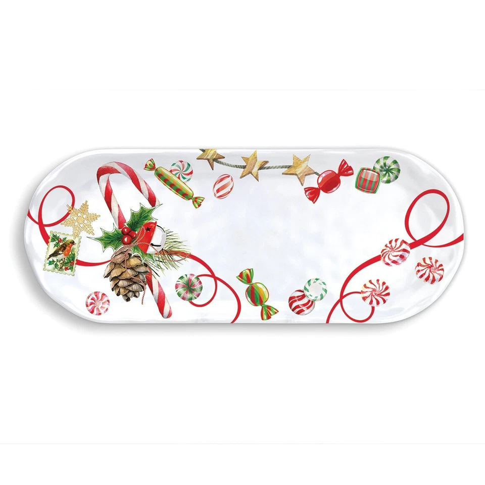 Michel Design Works Peppermint Melamine Serveware Accent Tray - Image 1 of 4