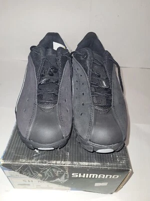 Sapatos de ciclismo de montanha Shimano SH-MT30 masculino UE 38 EUA 5 preto novo na caixa - Imagem 1 de 4