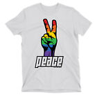  Mens Womens Gay T-Shirt Stanley Stella Pride Peace Rainbow Organic Unisex Pride