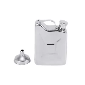 Stainless Steel 5oz Hip Flask Liquor Whiskey Alcohol Fuel Gas Gasoline Can Q5H2 - Picture 1 of 10