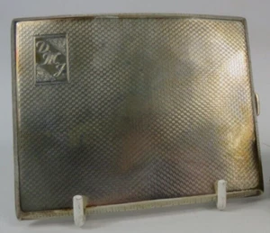 Estuche de cigarrillos Birmingham 1928 PESADO de plata esterlina Art Deco 5 oz / 152 gms - Imagen 1 de 5
