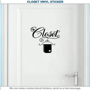 Door Decal Sign, Home Decor, Closet Door Sticker, Vinyl Letters Wall Art, 061 - Picture 1 of 9