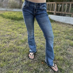 Rock Revival Jeans Damen blau 28 Julee Bootcut ausgestellt Pattentasche distressed - Bild 1 von 24