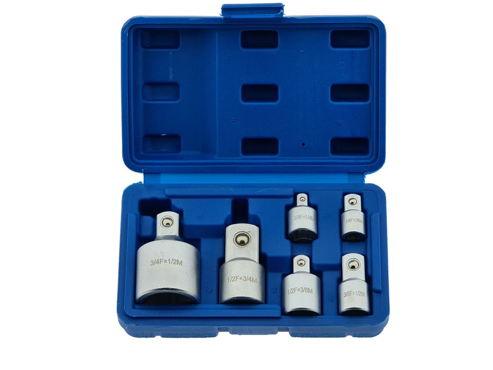 VORFAL 1/4 3/8 1/2 auf 3/4 Zoll Adapter Steckschlüssel Satz - 6-Tlg.