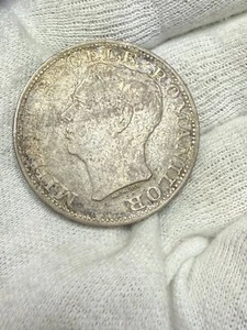 AU!! Silver Romania 1944 500 Lei - World Foreign Silver Coin Mega Toned A117 - Picture 1 of 6