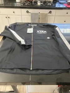 MENS UNDER ARMOUR NCAA UTAH UTES ATHLETE RECOVERY JACKET TOP BLACK XXL NWT $110 - Picture 1 of 5