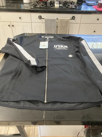 MENS UNDER ARMOUR NCAA UTAH UTES ATHLETE RECOVERY JACKET TOP BLACK L NWT $110 Cover
