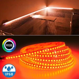 Striscia 600 LED RGB 24V IP68 multicolore bagno turco sauna cromoterapia doccia - Foto 1 di 8