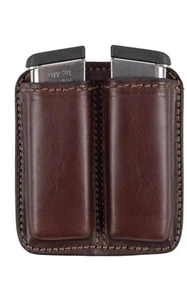 Genuine Leather Tactical Double Magazine Pouch for .40 .45 9mm Pistol Mag Holder - Picture 1 of 10