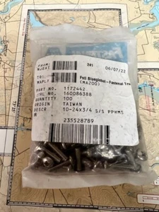 Fastenal pack of 100 #1172442 Stainless Steel 10-24" X 3/4" Pan Head Grade 18. - Picture 1 of 1