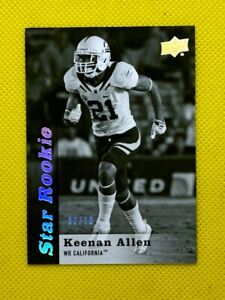 Keenan Allen Black & White Refractor Rookie Card #/10 Bears RC 2013 Upper Deck