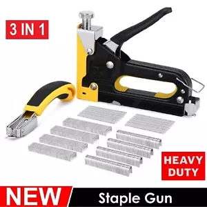 Staple Gun Heavy Duty Fastener tool Tacker free Staples upholstery stapler Nail - Picture 1 of 10