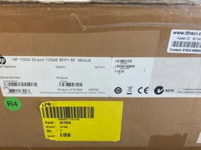JC755A HP 10500 32 Port 10GbE SFP+ SF Module Brand NEW in box - Image 1 of 2
