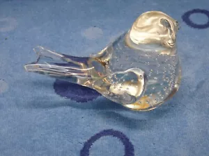 Vintage Kunst Glas Vogel Figur Briefbeschwerer mit bullicante kontrollierten Bläschen - Bild 1 von 6