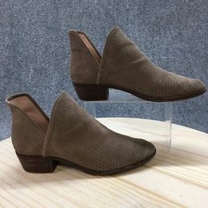 Lucky Brand Boots Womens 10 M Baley Ankle Bootie Brown Leather Casual Comfort - Picture 1 of 20