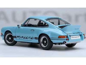 AUTOart 78032 PORSCHE 911 Carrera 2.7 RS Golfo BLU 1:18 NUOVO Auto Art Striscia Nera - Foto 1 di 14