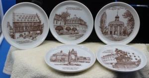 Vintage Fürstenberg westdeutsche Porzellan Wahrzeichen Untersetzer - 5er Set - Bild 1 von 11