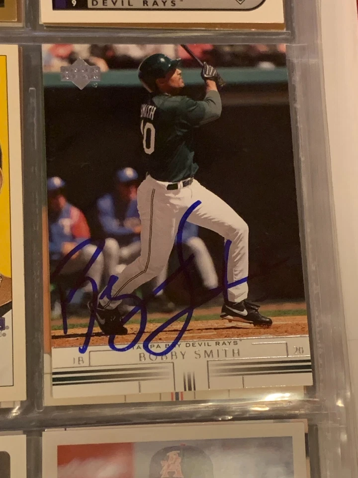 BOBBY ROBERT SMITH AUTOGRAPHED SIGNED 2002 UPPER DECK CARD DEVIL RAYS COA - Image 1 of 1