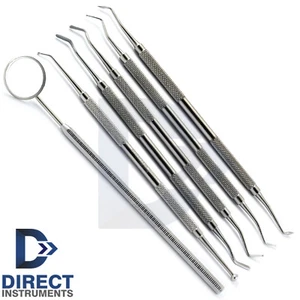 7Pcs Dental Amalgam Ball Burnisher Restorative Composite Filling Instruments Kit - Picture 1 of 9