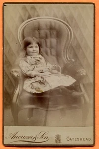 Gateshead England Portrait of a LIttle Girl by Ancrum & Son circa 1880s - Picture 1 of 3