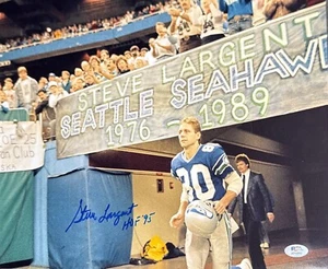Steve Largent Signed 11x14 Seattle Seahawks Photo 'HOF 95' PSA AP18897 - Picture 1 of 2