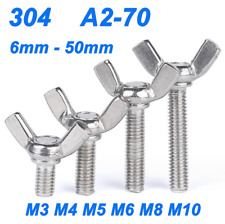Butterfly Wing Screws M3 M4 M5 M6 M8 M10 Wing Bolts Thumb Screw 304 A2 Stainless