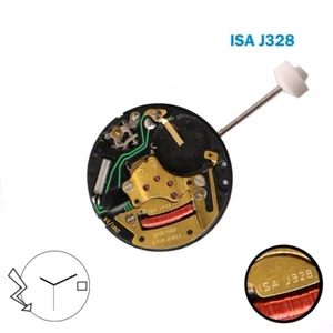 Movimiento suizo ISA J328, disco de fecha blanco a 3, 3 manecillas, movimiento analógico de cuarzo. - Imagen 1 de 2