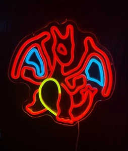 ANIME CHARIZARD LED LIGHT NEON SIGN CREATIVE Wall ART HOME DECOR GIFT PARTY BAR - Picture 1 of 2