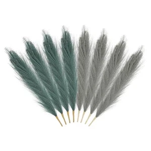8Pcs Faux Pampas GrassTall 17.7"/45cm Fake Fluffy Pampas Grass Decor for Livi... - Picture 1 of 5