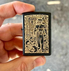Doctor Plague Custom Engraved Zippo | Black Matte Case | Made in USA - Picture 1 of 4