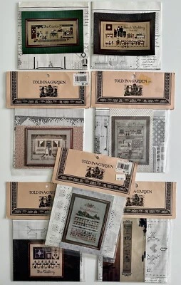 LOT OF 7! Told in a Garden Amish/Quilting Counted Cross Stitch Patterns - Image 1 of 2