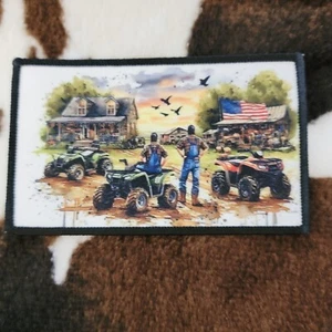 Country Western Hat Patch Sublimation DYI Fabric Patch Glue Iron On Sew - Picture 1 of 6