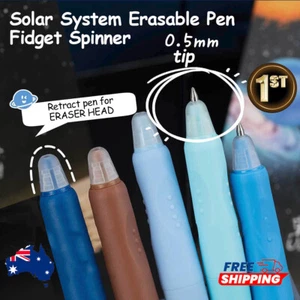 Erasable Retractrable Pen Smooth Gel Ink 0.5mm - Planet Fidget Spinner - Picture 1 of 14