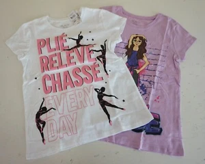 THE CHILDREN'S PLACE GIRLS S/S DANCE THEMED TEES 2 PACK MEDIUM MULTICOLOR NWT! - Picture 1 of 3