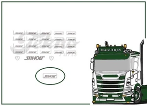 Tekno | 88244 Scania Stiholt Schmutzfänger 'WaterDecal' Set Maßstab 1:50 - Bild 1 von 1