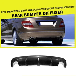 For Benz W204 C300 C350 Sport 2008-2010 Carbon Fiber Rear Bumper Diffuser Lip - Picture 1 of 9