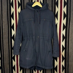 Patagonia Womens Blue Prairie Dawn Hooded Parka Sherpa Lined  Size Medium - Picture 1 of 6