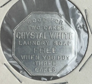 Undated Crystal White Laundry Soap Palmolive-Peet Co Aluminum Token JSS - Picture 1 of 2