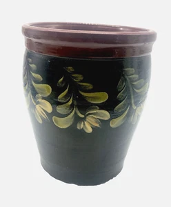 Eldreth Redware Keramik Topf handbemalt 2001 signiert - Bild 1 von 7