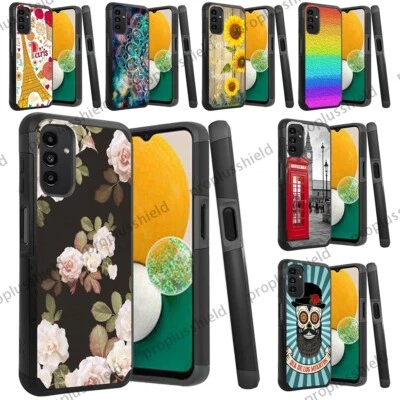 Shockproof Dual Layer Hybrid Case+Tempered Glass Cover for Samsung Galaxy A13 m6 - Image 1 of 4