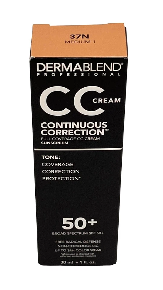 Dermablend Professional Continuous Correction CC Cream SPF50+ 37N Medium 1 -1 Oz - Image 1 of 1