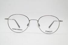Glasses Flexon EDISON 600 TITANIUM Silver Oval Frames Eyeglasses New