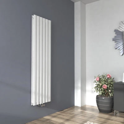 Design Heizkörper Flachheizkörper Vertikal Paneelheizkörper Mittelanschluss Weiß - Bild 1 von 4