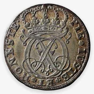 1723 German States Duchy of Schleswig-Holstein-Gottorp / Frederick 6 Schillings - Picture 1 of 2