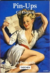 New 1994 Taschen Pin-Ups Gil Elvgren Book Of 30 Postcards Mint - Imagen 1 de 2
