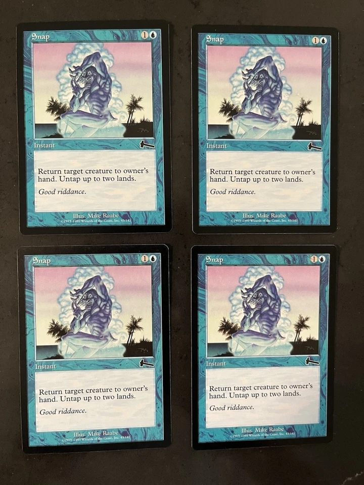 4x Snap x4 - Urza's Legacy - MTG Magic - (2)LP, (2) NM Playset - Image 1 of 2