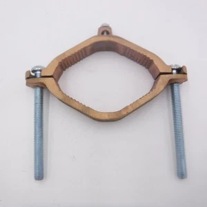 2-1/2" - 4" Wasserrohr Größe Bronze Erdungsschelle 2 STR Erdungskabel Max - Bild 1 von 4