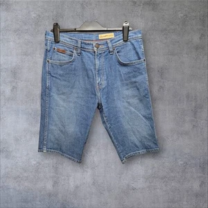 Wrangler Shorts Mens 32 Blue Denim Regular Fit Workwear Jean Western Casual 384 - Picture 1 of 18